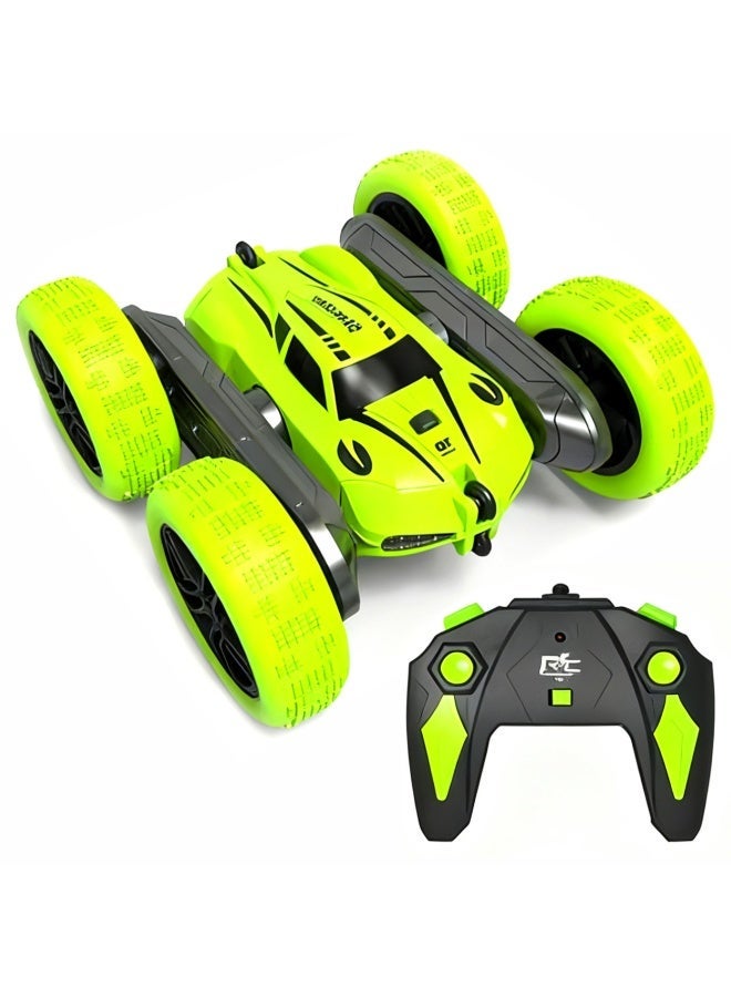 Chanak 360° Rotating RC Stunt Car 4WD double-sided remote car with 2 motors, LED lights, 2.4GHz control & rechargeable battery. High-speed durable toy for kids age 6+ (Color as per Availability) - Image 2