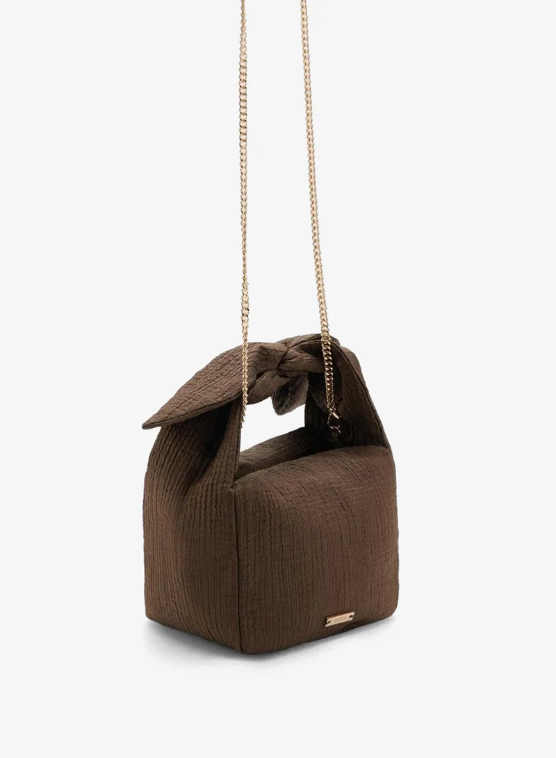 Mango Bambula Handbag With Bow