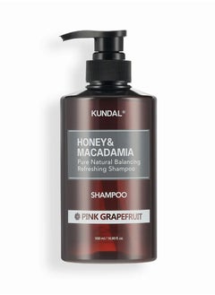 KUNDAL Honey & Macadamia Pure Natural Balancing Refreshing Shampoo Pink Grapefruit 500 mL  - Image 1