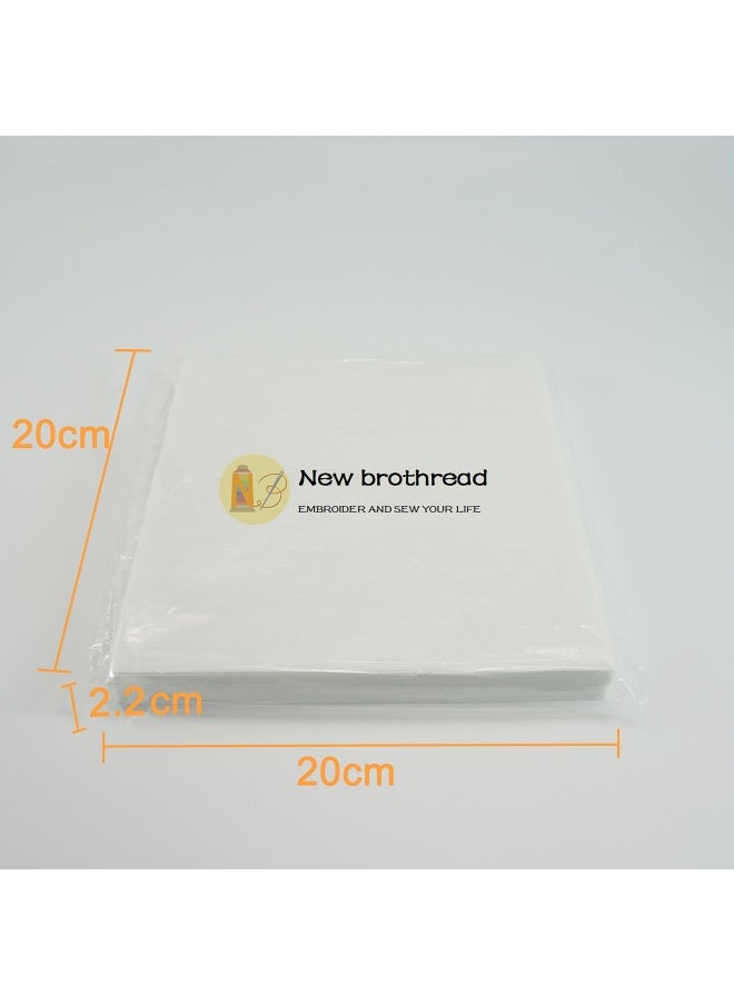 New brothread Tear Away Machine Embroidery Stabilizer Backing 8 X8 - 100 Precut Sheets - Medium Weight 1.8 Oz- Fits 4X4 And 6X6 Hoops  - Image 2
