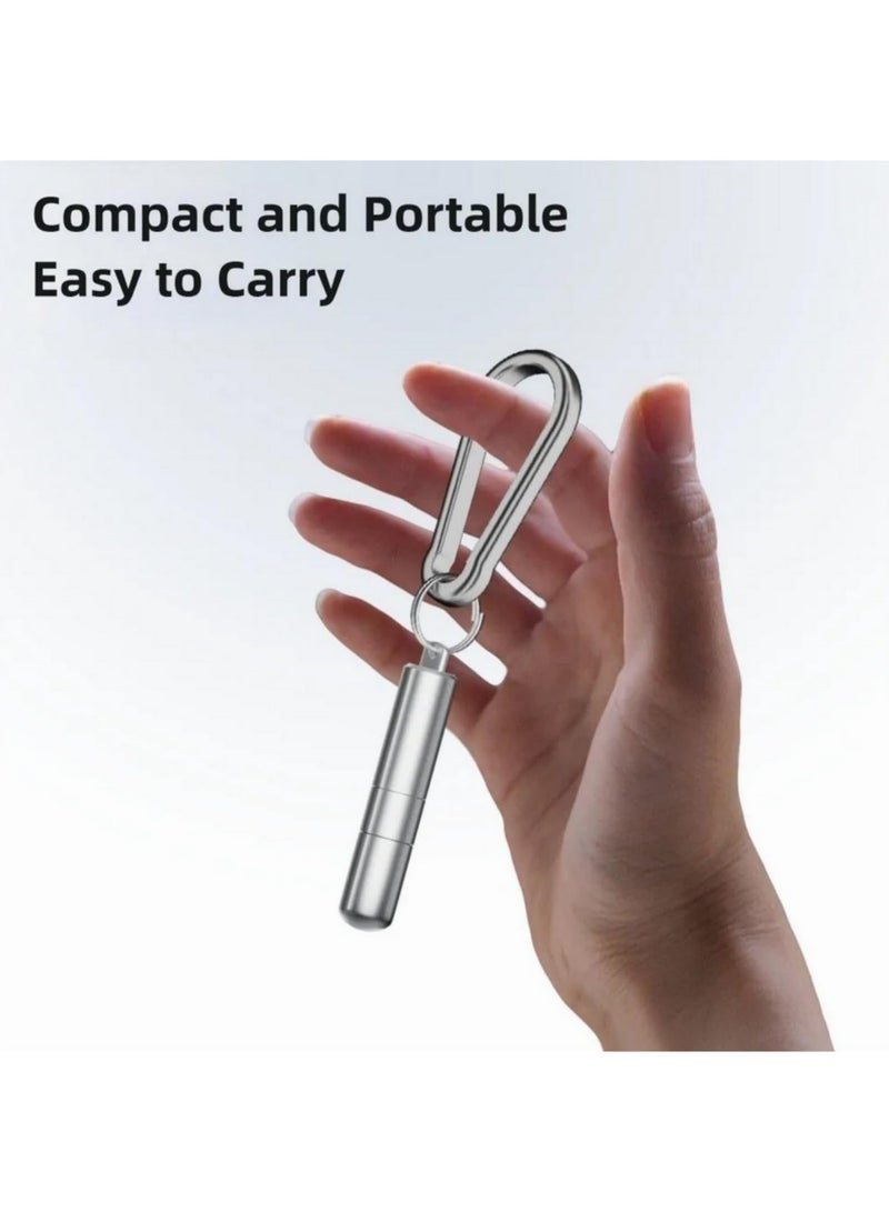 قطعة واحدة 2 في 1 أداة إخراج حاوية شريحة الهاتف دبوس مفتاح محمول صغير لسلسلة المفاتيح مسحة تنظيف سماعات الألومنيوم متعددة الوظائف - Image 4