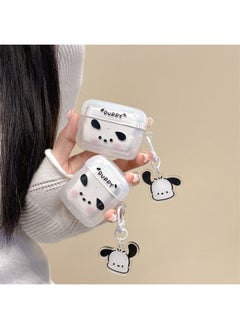 Wave Pattern Pacha Dog Suitable For Airpods Pro2 For Apple Bluetooth Wireless Headset Cover 1/2/3 Generation Cute Soft-Color:Wave Pattern Pacha Dog Earphone Cover + Pendant-Applicable Model:Airpods Generation 3
