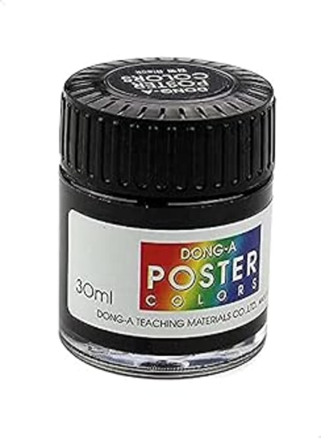 Dong-A Gouache Poster Color Paint 30 ml, Black