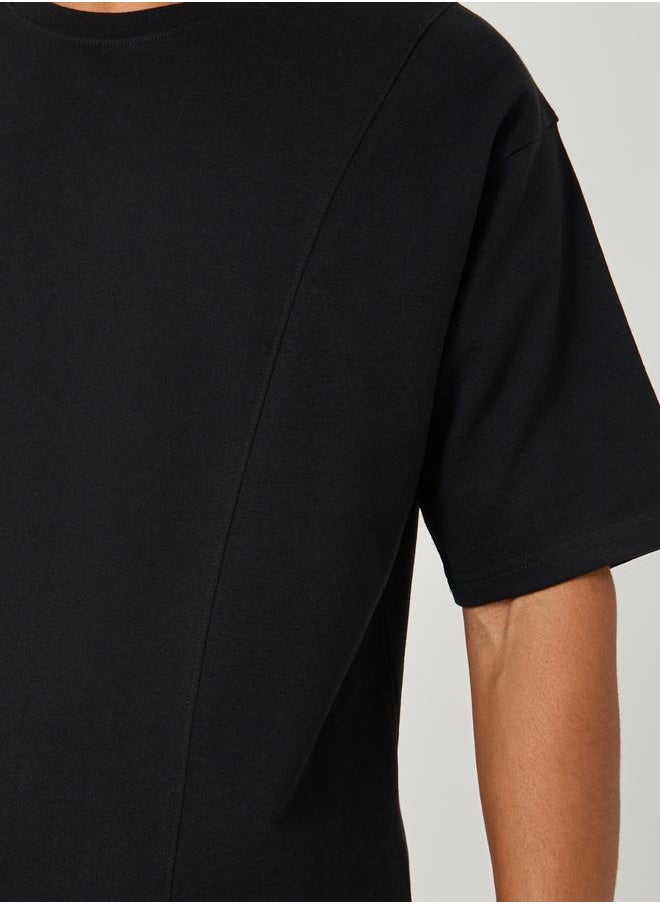 Styli Styli Oversized Panel Detail Terry T-Shirt  - Image 3