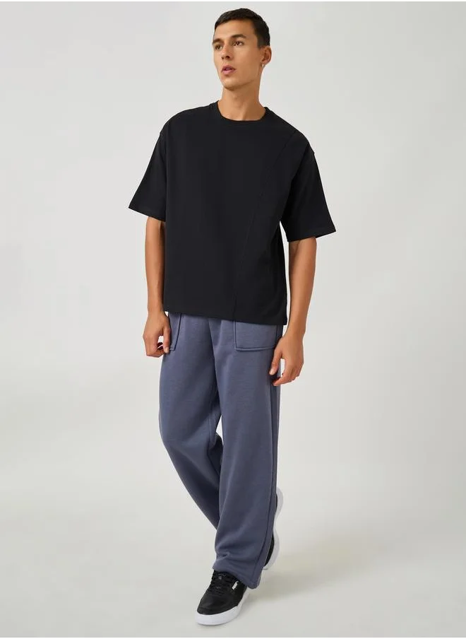 Styli Styli Oversized Panel Detail Terry T-Shirt