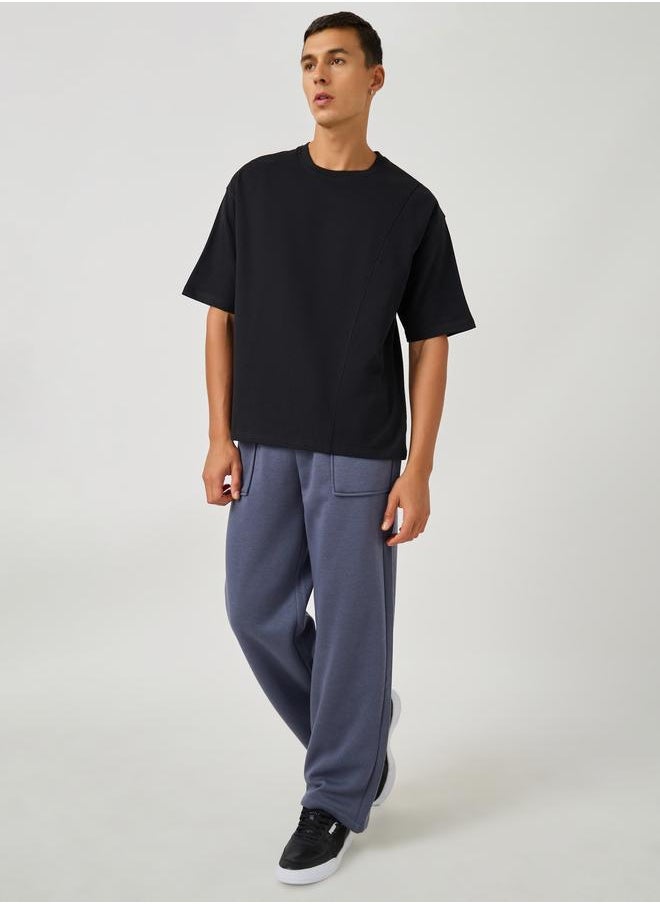 Styli Styli Oversized Panel Detail Terry T-Shirt  - Image 2