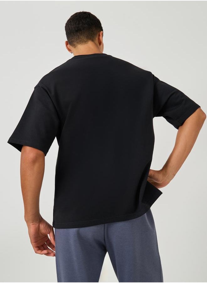 Styli Styli Oversized Panel Detail Terry T-Shirt  - Image 4