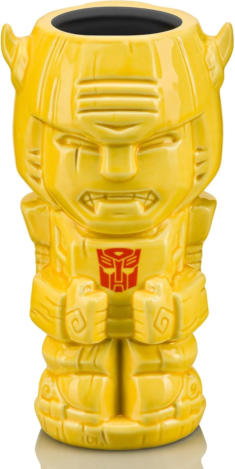 Geeki Tikis Transformers Bumblebee Ceramic Mug  Party Cocktail Tumbler For Liquor and Beverages  Holds 16 Ounces - Image 1