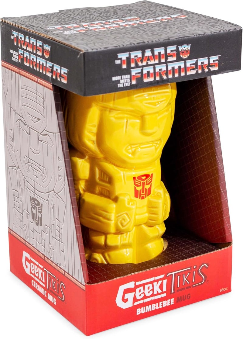 Geeki Tikis Transformers Bumblebee Ceramic Mug  Party Cocktail Tumbler For Liquor and Beverages  Holds 16 Ounces - Image 3