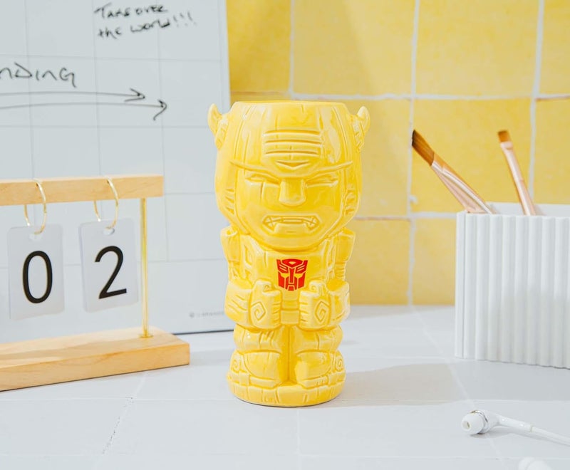 Geeki Tikis Transformers Bumblebee Ceramic Mug  Party Cocktail Tumbler For Liquor and Beverages  Holds 16 Ounces - Image 4