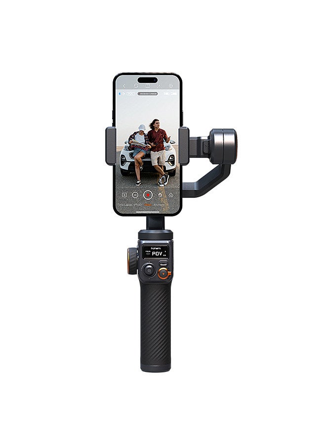 hohem iSteady M6 3-Axis Smartphone Gimbal Stabilizer Anti-shake Phone Vlog Gimbal 360° Rotatable OLED Large Screen with Mini Tripod Storage Case 400g Payload Replacement - Image 3