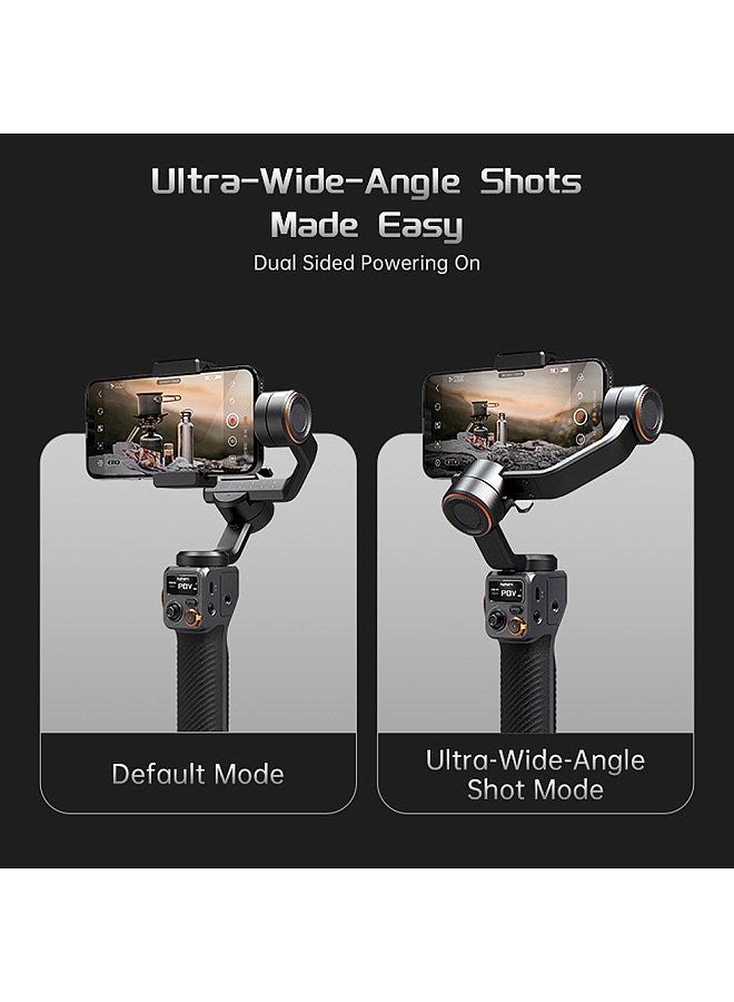 hohem iSteady M6 3-Axis Smartphone Gimbal Stabilizer Anti-shake Phone Vlog Gimbal 360° Rotatable OLED Large Screen with Mini Tripod Storage Case 400g Payload Replacement - Image 5