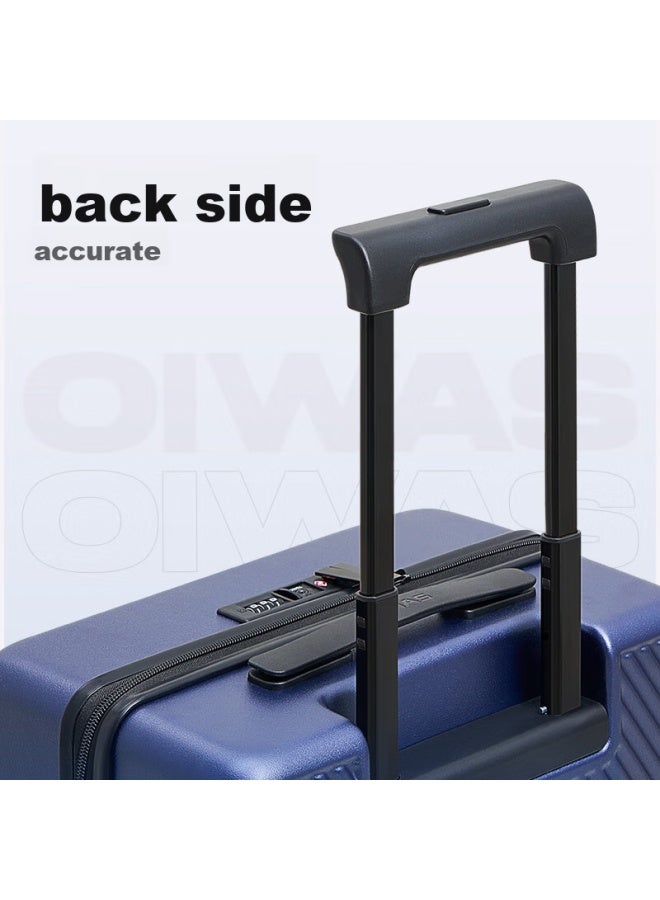OIWAS Aihuashi Diagonal Youth Luggage, Large Capacity, Women's Trolley Suitcase, 24 Inches, College Student Travel Case, Durable Check-in Luggage, Men's Blue - Image 3