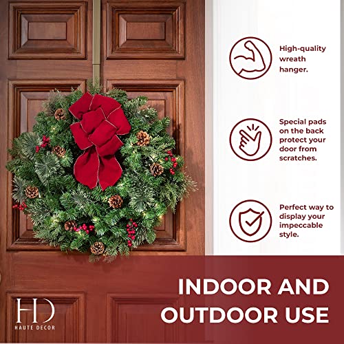 Haute Decor Adjustable Length Wreath Hanger - 20 Lb. Capacity - Image 3