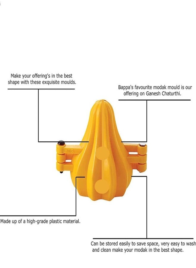 Tosaa Big Modak Prasad Maker Mould for Ganpati Pack of 4 - Image 3