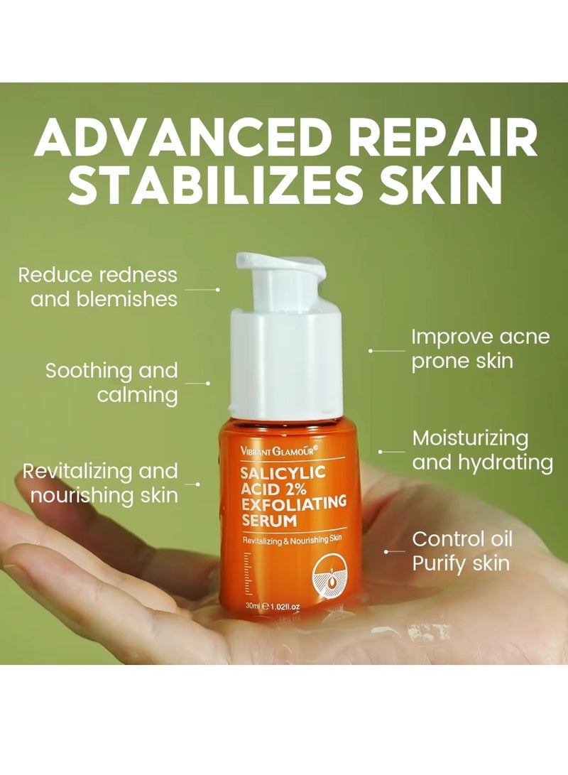 Vibrant Glamour Salicylic Acid Exfoliating Serum for Face Reduce Redness and Blemishes Soothing and Calming Moisturizing and Hydrating Revitalizing and Nourishing Skin Exfoliant Serum 30ml  - Image 4
