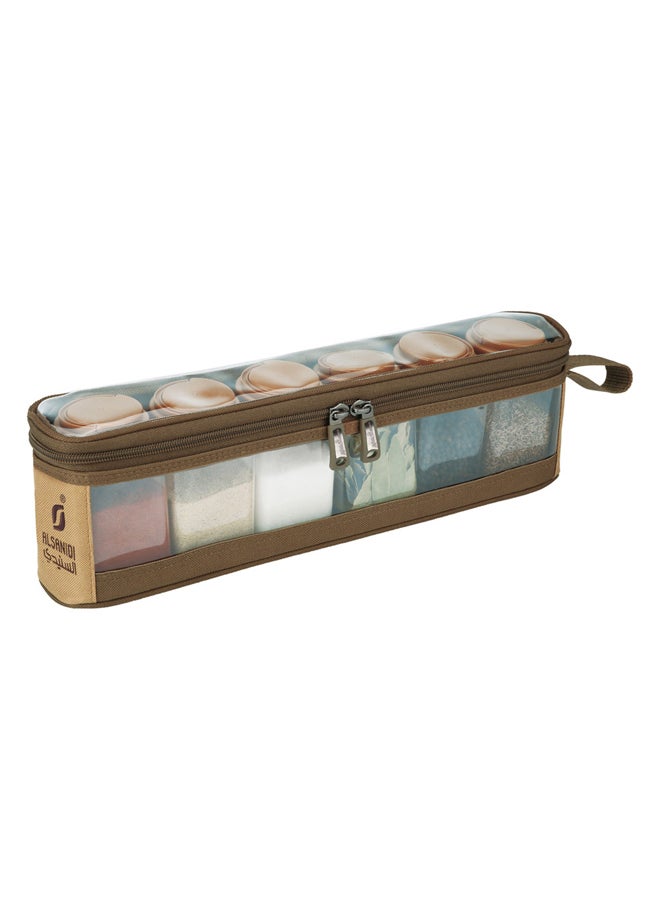 AL SANIDI spices set bag, Completed spices cans, Kaki  - Image 1