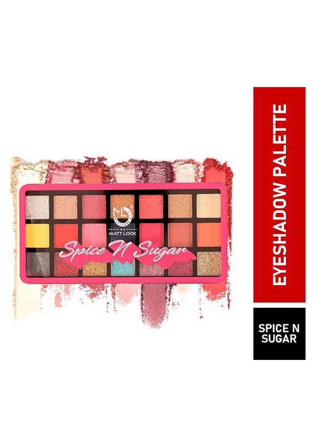 matt look Mattlook Spice N Sugar Ultra Professional Eyeshadow Palette Multicolour 21Gm  - Image 2