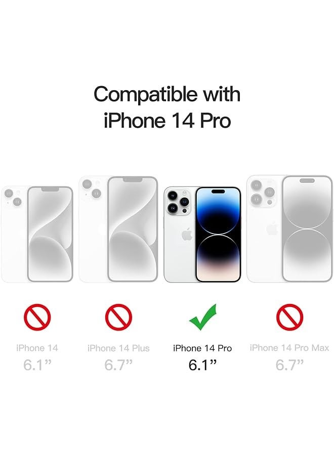 جي تيك حافظة مغناطيسية لهاتف آيفون 14 بلس 6.7 بوصة متوافقة مع غطاء هاتف ماجسيف شفاف غير لامع خلفي نحيف مقاوم للصدمات ضوء النجوم - Image 3