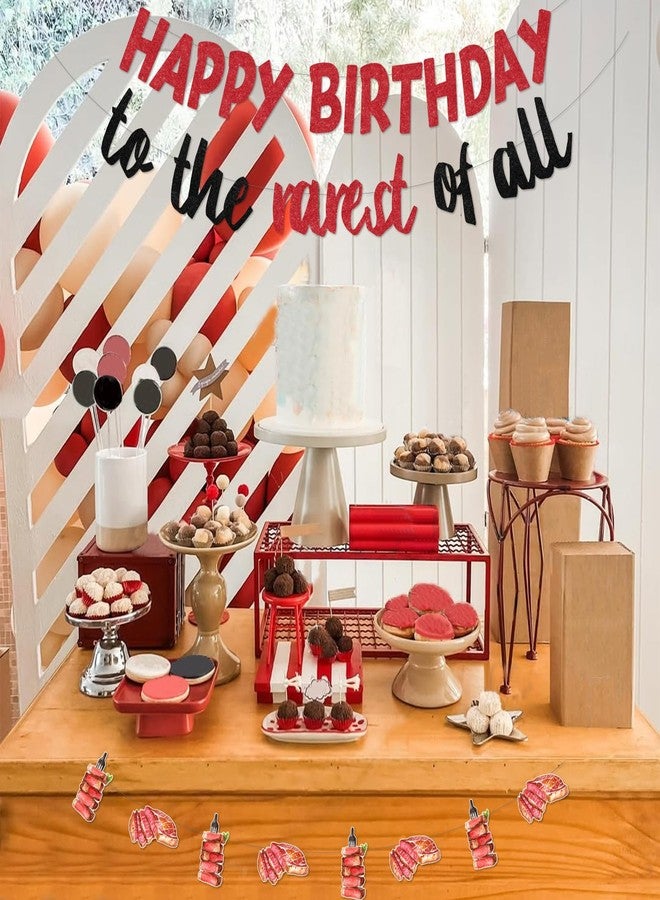 Cheereveal Red Beefsteak Birthday Party Decorations, Meat Barbecue Birthday Banner and Garlands, BBQ Picnic Camping Theme Bday Baby Shower Party Supplies Favors - Image 3
