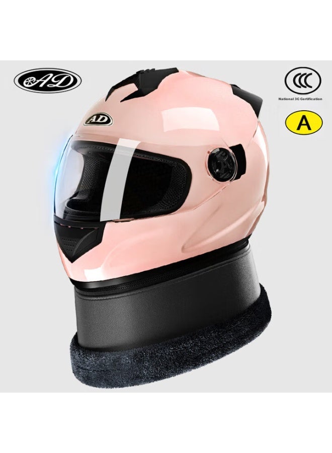 Ad New National Standard Electric Bicycle Helmet, 3c Certified, Uni, All-season, Suitable For Electric Scooters, Safety Helmet, Men's Summer Full-face, Women's Sun Protection Motorcycle Helmet, 176 Girls' Pink - Image 1