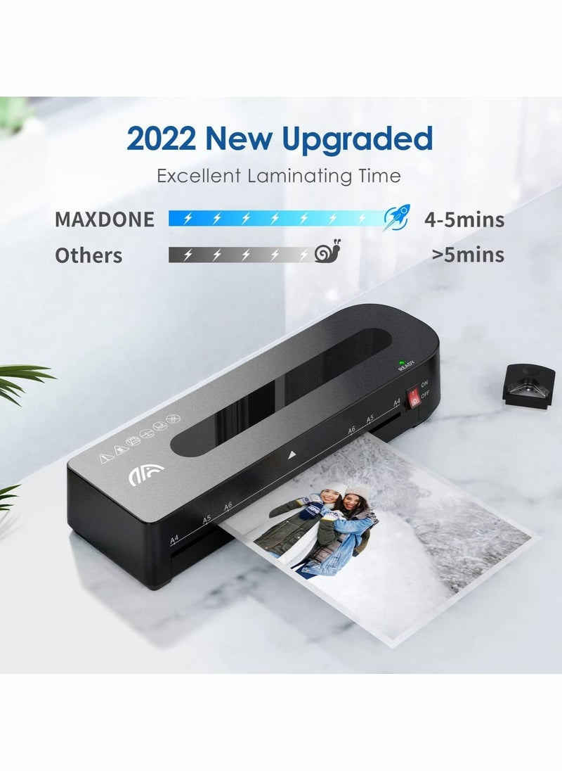 Captaintech Laminator Machine, A4 Laminator with 30 Laminating Pouches Laminator Machine A4 A5 A6 Laminator Set  - Image 2