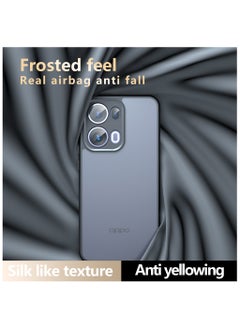 Generic [1+1 Sets] For Oppo Reno13 Pro 5G Case Cover & Screen Protector Frosted Translucent Back Protective Slim Phone Cover, Anti-Fingerprints, Anti-Fall Drop Protection，Tempered Flims  - Image 4