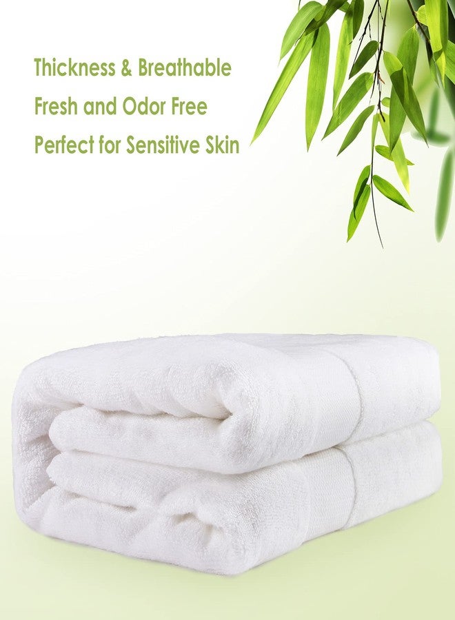 CANFOISON Extra Large Bath Sheets Towel for Body, Adult Kids Baby, and Hotel, Spa,Gym Luxury Super Soft Highly Absorbent Oversized Towels 35" x 70" 1 Pack White - Image 2