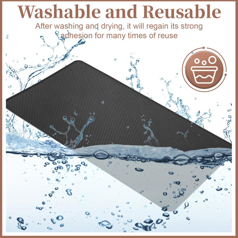 ecocstm Dash Mat for Car, Anti Slip Dashboards Mat, 10.8" x 6.4" Dashboard Sticky Pads, Car Dash Non Slip Mat, Dashboard Accessories for Cell Phone, Sunglasses, Keys Electronic Devices - Image 3