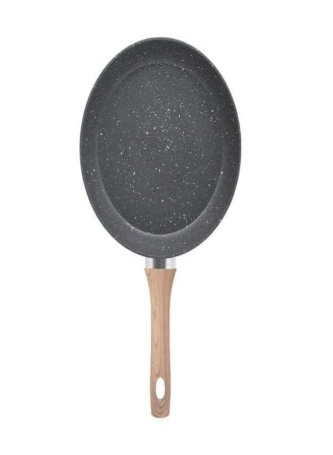 Minitul Nonstick Pan 26cm | Aluminum Alloy Marble Finish Professional Kitchen Non Stick Frying pan CD Bottom Bakelite Wood Handle for Induction Cookware Safe for Dish Washer | - Image 1