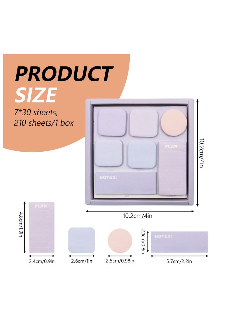 Generic 420 PCS Mini Sticky Notes for Planner and Calendar - 14 Colors and 4 Sizes Self-Stick Notes - 2 Sets of Macaron Small Sticky Note Pads for Notebooks and To-Do Lists  - Image 2