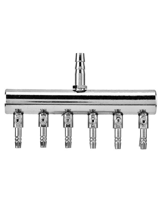 Chiffonade 2 Way 8mm Turn to 4mm Control Valve Splitter Control T Shaped Air Splitter Aquarium Air Valve Airline Tubing Hose Distributor(6Way) - Image 4