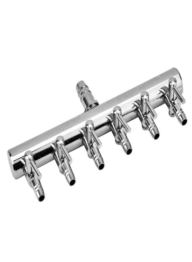 Chiffonade 2 Way 8mm Turn to 4mm Control Valve Splitter Control T Shaped Air Splitter Aquarium Air Valve Airline Tubing Hose Distributor(6Way) - Image 3