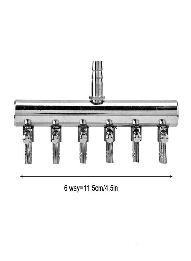 Chiffonade 2 Way 8mm Turn to 4mm Control Valve Splitter Control T Shaped Air Splitter Aquarium Air Valve Airline Tubing Hose Distributor(6Way) - Image 2