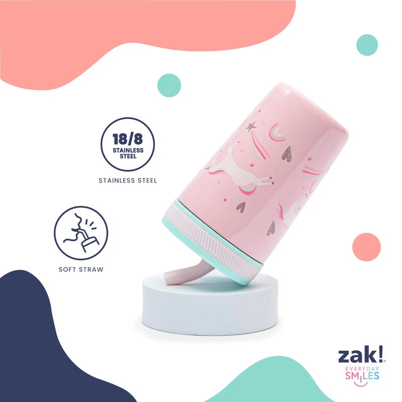 Zak Designs Kelso Toddler Cups For Travel or At Home, 12oz Vacuum Insulated Stainless Steel Sippy Cup With Leak-Proof Design is Perfect For Kids (Spaceships) - Image 5