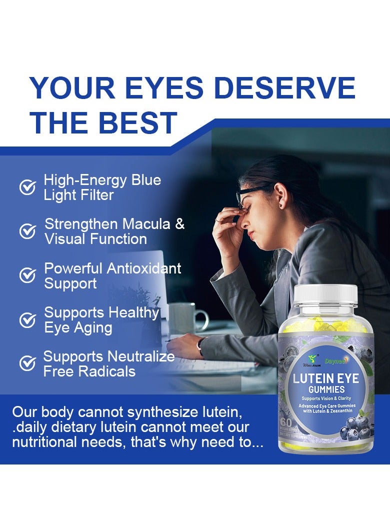 Wins Town LUTEIN EYE GUMMIES Supports Vision & ClarityAdvancedEye Care Gummieswith Lutein & Zeaxanthin  - Image 2