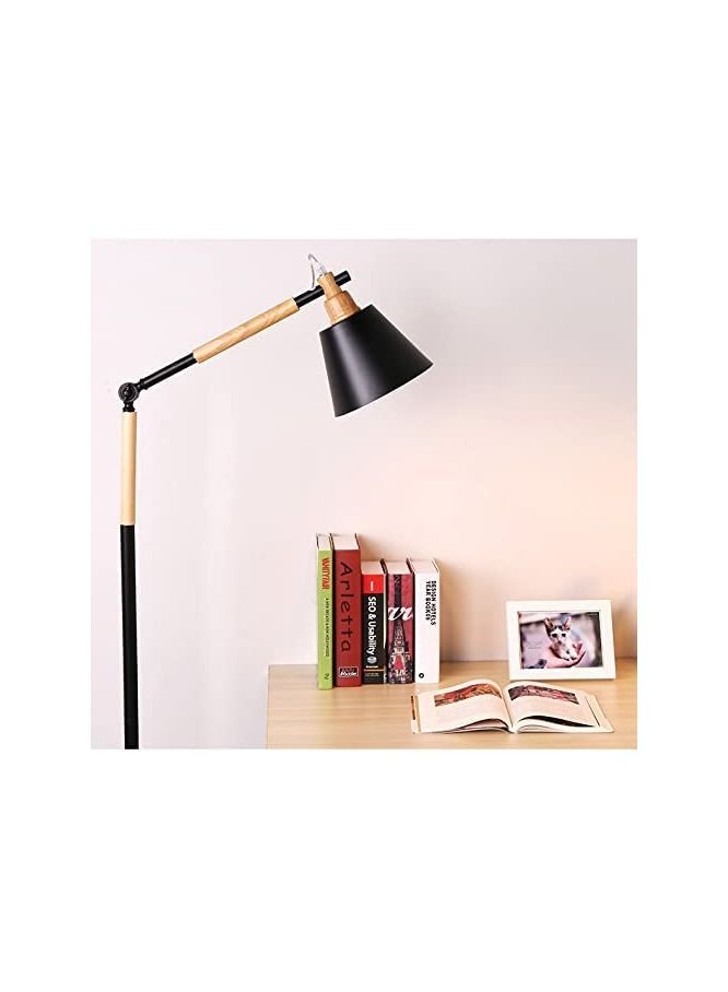 Daamudi Nordic Wooden Floor Lamp By Daamudi - Black - Image 1