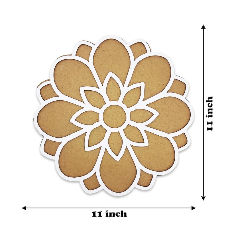 Ascension Portable Rangoli (11 inches) Stencil for Decor DIY Craft Reusable Templates for Floor Table Just Fill with Rangoli Atta or Grains for Navratri Pongal Pooja Mandir Rangoli Mats for Decoration(Design 3) - Image 4