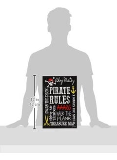 Stupell Industries The Kids Room by Stupell Pirate Rules Rectangle Wall Plaque  - Image 2