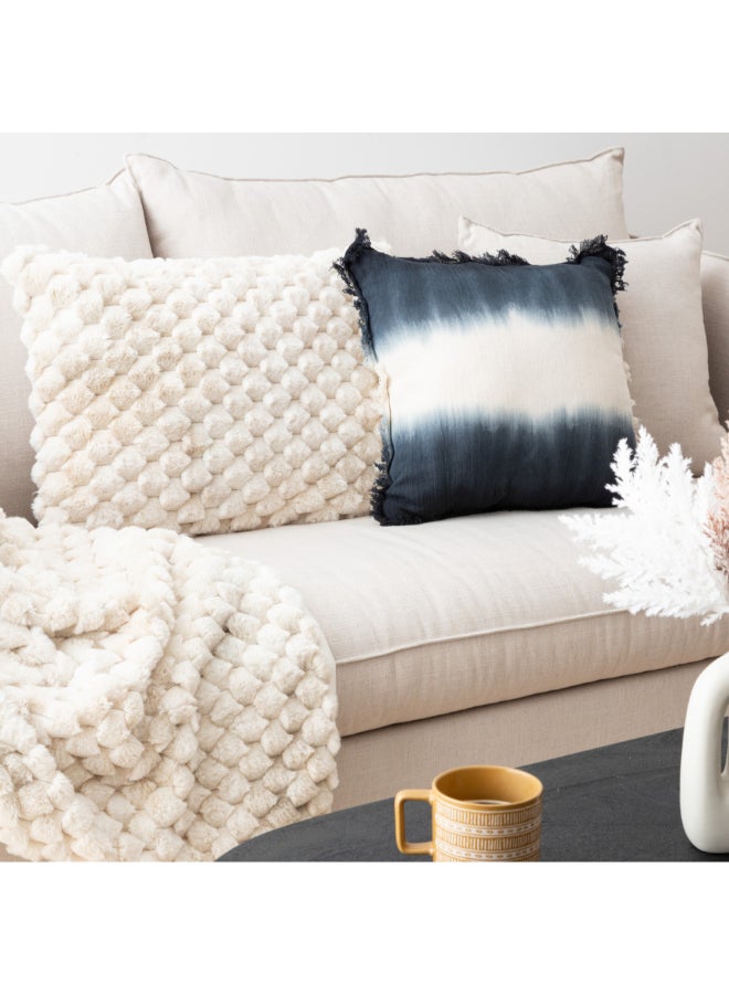 atmosphera Adriel Rectangular Shaped Fur Cushion Beige 38 x 58cm 204431 - Image 5