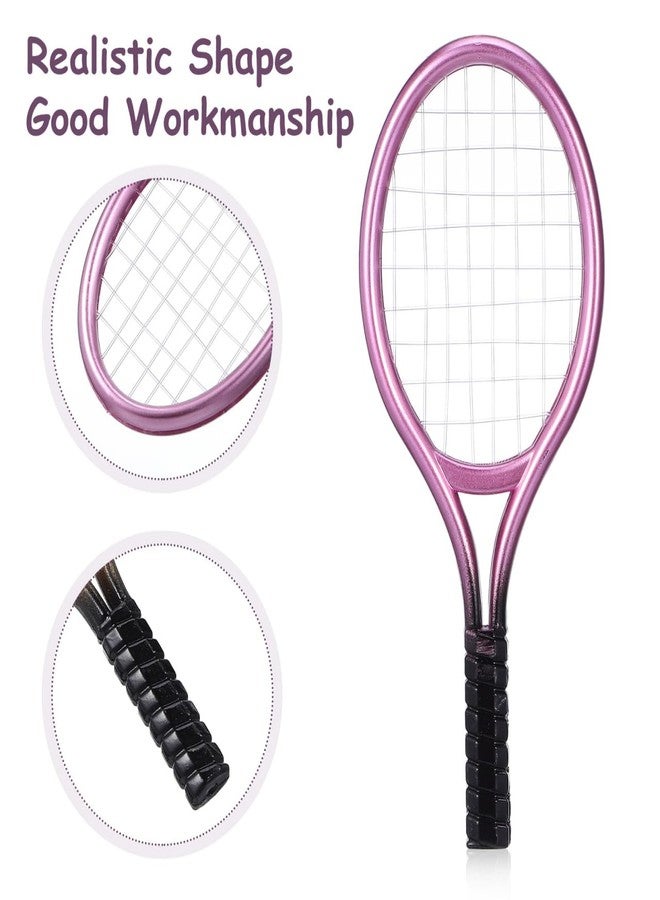 IMIKEYA 2Sets Mini Tennis Racket of Mini House Accessories for DIY Decor Random Color and Safe Miniature Tennis Props for Home Decoration - Image 5