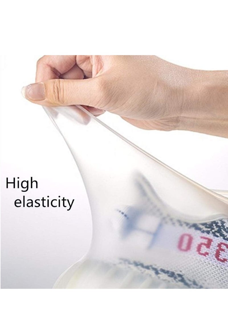 SOLARAE Rain Shoe Covers Reusable Foldable Not-Slip Rain with zipper Resistant Boots Non-Slip Washable Galoshes for Men and Women pink - Image 5