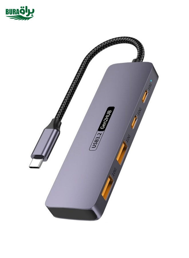 BURAQ T-508 4-in-1 Type-C Docking Station USB 3.2 Hub Notebook Tablet Smartphone Splitter Converter  - Image 1