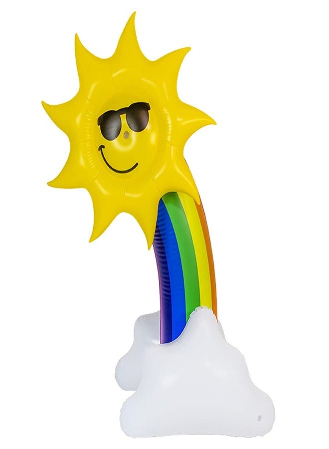 PoolCandy Inflatable Rainbow - Five Foot Tall Giant Sun Shower Sprinkler - Summer Fun All Ages. - Image 1