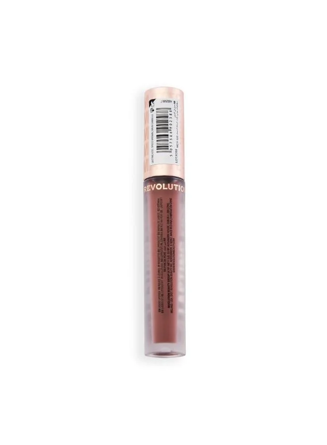 Revolution Brown Lasting Kiss Liquid Lipstick Spiced Brown for Women | Best Price UAE