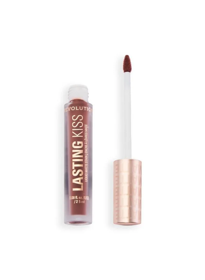 Revolution Lasting Kiss Liquid Lipstick Spiced Brown