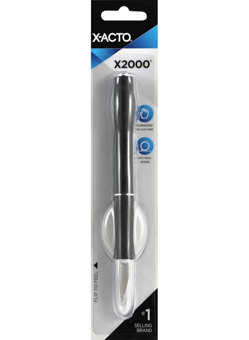 X-Acto X-Acto X2000 No-Roll Rubber Barrel Knife with #11 Replaceable Blade and Safety Cap (X3724)  - Image 1