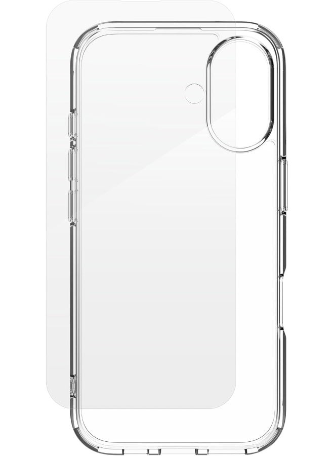 ZAGG InvisibleShield Glass Elite 360 Bundle for iPhone 16 (6.1-Inch) – Tempered Glass Screen Protector And Phone Case Transparent - Image 2