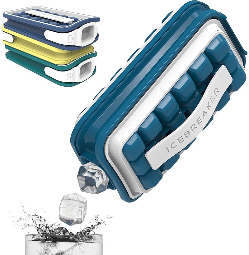 YORWAN YORWAN Ice Cube Tray Mold Ice Maker with Lid Ultra Portable No Spill Cover Non BPA and Reusable Ice Maker Storage Container Collapsible Ice Ball Maker Bottle Ice Cube Moulds Trays 1  - Image 1