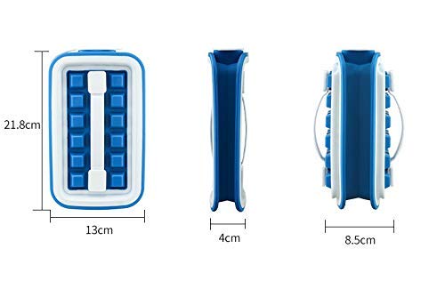 YORWAN YORWAN Ice Cube Tray Mold Ice Maker with Lid Ultra Portable No Spill Cover Non BPA and Reusable Ice Maker Storage Container Collapsible Ice Ball Maker Bottle Ice Cube Moulds Trays 1  - Image 3